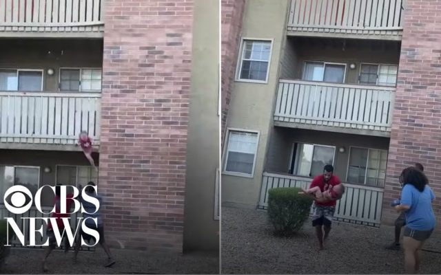 VIDEO: Diving Catch Saves 3-Year-Old Thrown From Burning Building!