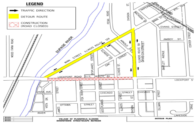 Lockport Street Through Downtown Plainfield Closed Starting Today