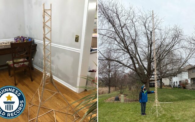 Time Lapse Video of a Naperville 12-Year-Old’s World Record Popsicle Stick Tower