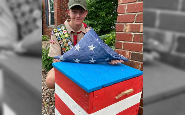 Plainfield Eagle Scout Builds, Distributes “Flag Retirement Boxes”