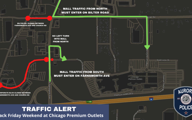 New Traffic Patters Around Aurora Outlet Mall for Black Friday