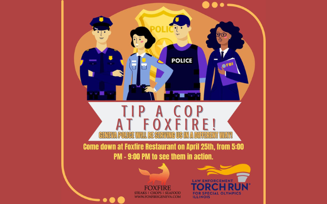 Tip-A-Cop Event Tonight at Foxfire In Geneva to Support Special Olympics